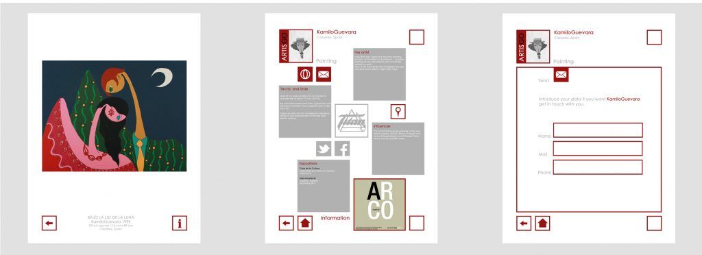 diseño pantallas app ARTISGO